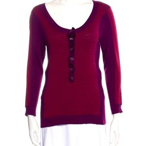Marc by Marc Jacobs Scoop Neck Sweater-Maroon-Size Large